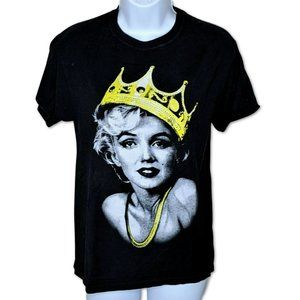 Marilyn Monroe T-Shirt Contrast Queen Graphic Sz S